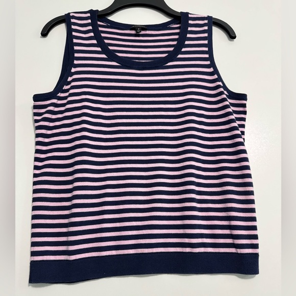 Talbots Pink and Navy Blue Sleeveless Sweater Vest / Tank Size M - Picture 1 of 8